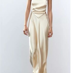 Zara Satin Backless Dress